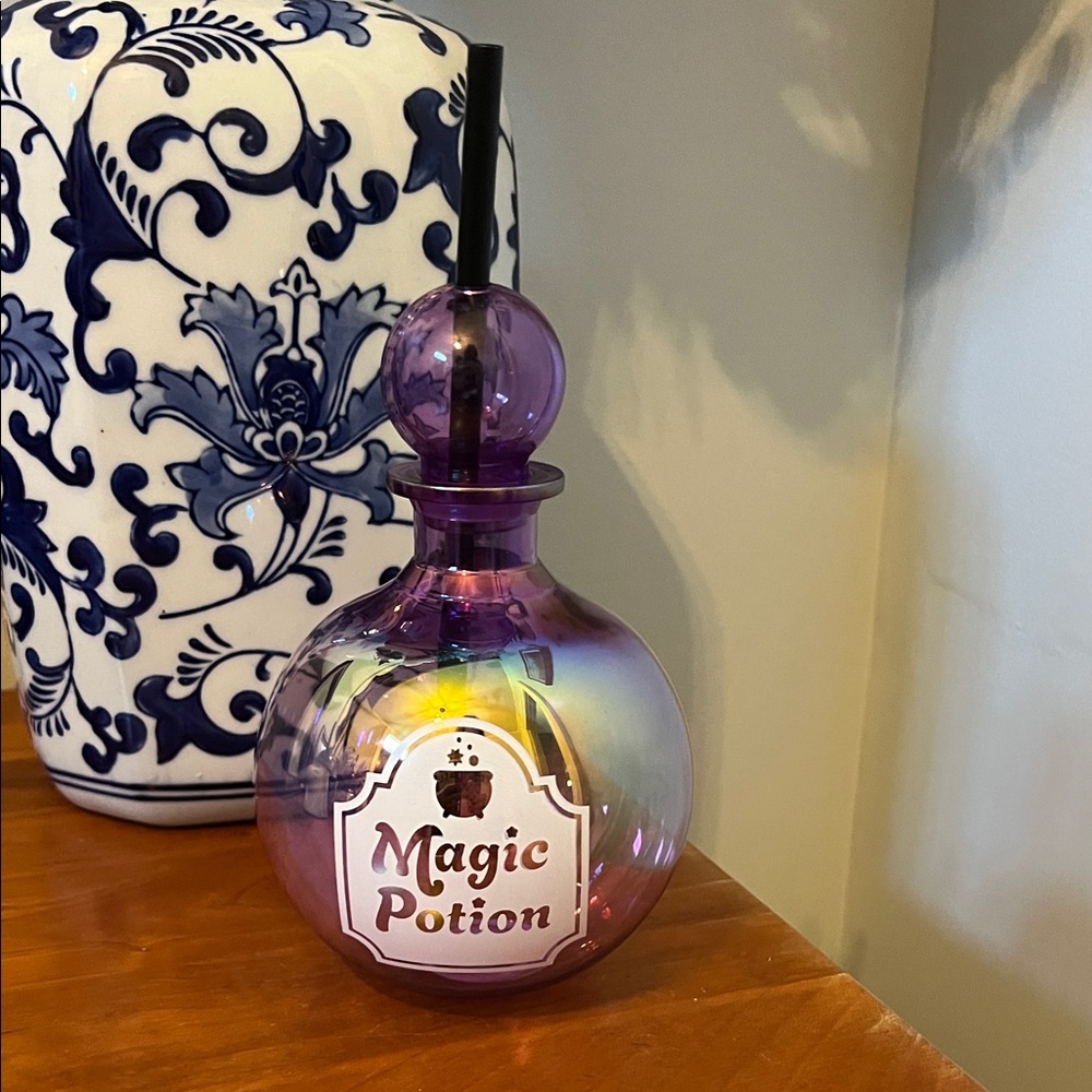 Purple iridescent magic potion bottle tumbler sipper- Halloween 2025 Target